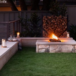 Fire Pit and Wood Storage
